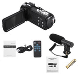 30MP Professional 4K 1080P HD Camcorder Video Camera Night Vision 3.0 Inch HD Camera 18X Digital Zoom Camera With Mic With Mic - Tophatter Daily Deals