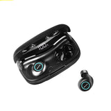 AWEI T19 TWS 5.0 2500mAh LED Display Super Bass Stereo Earbuds Noise Cancelling Waterproof IPX5 With Dual Mic For Gaming,Sport T19 Black - Tophatter Daily Deals