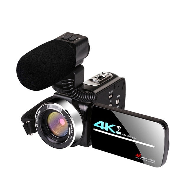 KOMERY 4K Video camcorder 48MP WIFI Live Streaming Vlogging For Youbute Landscape Touch Screen Night Vision Digital Zoom Camera AF2 Mic CHINA - Tophatter Daily Deals