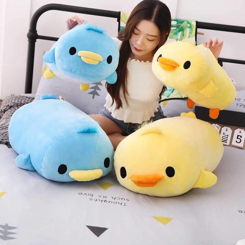 Laying Down Duck Cute Yellow Duck Plush Animals - Tophatter Daily Deals