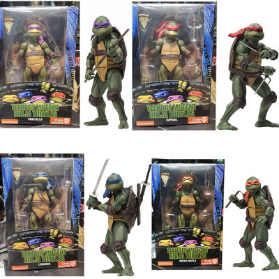 NECA Leonardo Donatello Michelangelo Raphael PVC Action Figure Toy 7 Inch - Tophatter Daily Deals