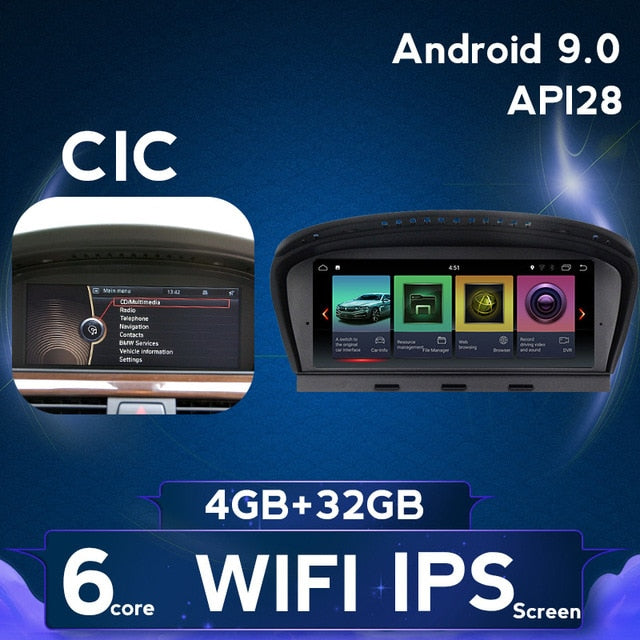 MEKEDE 8.8"HD 4G+64G Android 10 car radio multimedia player for BMW 5 Series E60 E61 E62 E63 E64 E90 E91 E92 CCC CIC system CIC 4G 32G - Tophatter Daily Deals