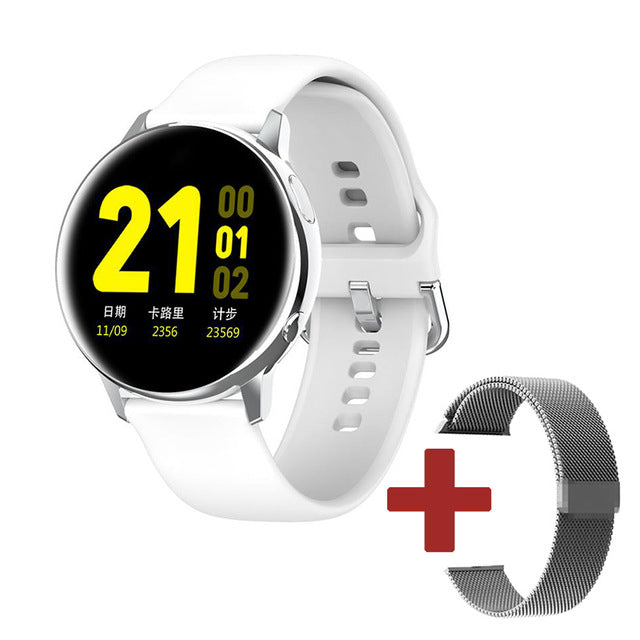 SG2 Plus Full Touch Amoled 390*390 HD Screen ECG Smart Watch Men Wireless Charing IP68 Waterproof Heart Rate BT 5.1 SmartWatch SG2 Whi add Siv Ste - Tophatter Daily Deals