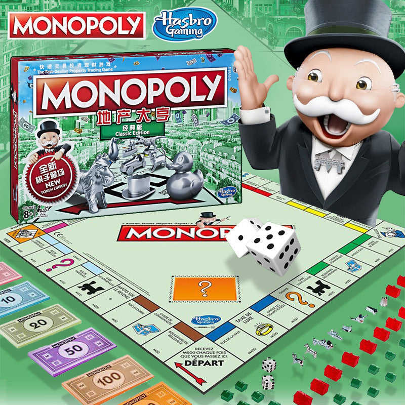 Hasbro Monopoly Fast Trade Real Estate Trading Game Play For Adult Family Gaming Education Toy Chinese Version Many Choices - Tophatter Daily Deals