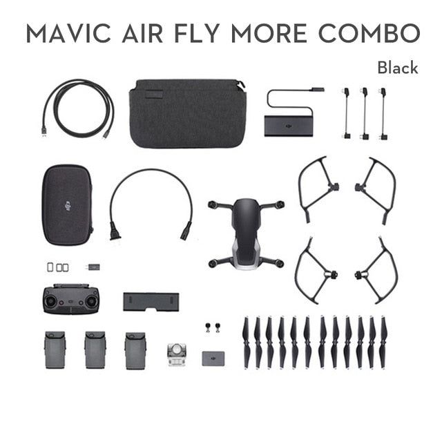 DJI Mavic Air/Mavic Air Fly More Combo drone 4K 3-Axis Gimbal Camera with 4KM Remote Control original brand new in stock Combo black - Tophatter Daily Deals
