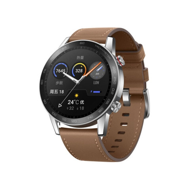 In Stock global Version Honor Magic Watch 2 Smart Watch Bluetooth 5.1 Smartwatch 14 days waterproof Sports for Android iOS 46mm Watch Brown Spain - Tophatter Daily Deals