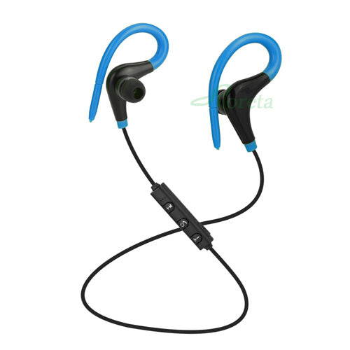 Roreta Bluetooth wireless earphone stereo ear-hook sports noise reduction earphones with microphone headset for iPhone Huawei Blue - Tophatter Daily Deals
