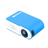 7000 lumens LED Mini Projector Portable Full HD 3D Projector TFT LCD Home Theater Entertainment Projectors Video Multi-media EU Plug blue - Tophatter Daily Deals
