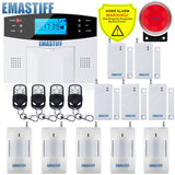 IOS Android APP Wired Wireless Home Security LCD PSTN WIFI GSM Alarm System Intercom Remote Control Autodial Siren Sensor Kit G2B Bundle A - Tophatter Daily Deals