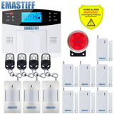 IOS Android APP Wired Wireless Home Security LCD PSTN WIFI GSM Alarm System Intercom Remote Control Autodial Siren Sensor Kit G2B Bundle B - Tophatter Daily Deals