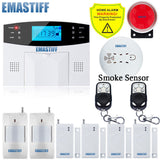 IOS Android APP Wired Wireless Home Security LCD PSTN WIFI GSM Alarm System Intercom Remote Control Autodial Siren Sensor Kit G2B Bundle D - Tophatter Daily Deals
