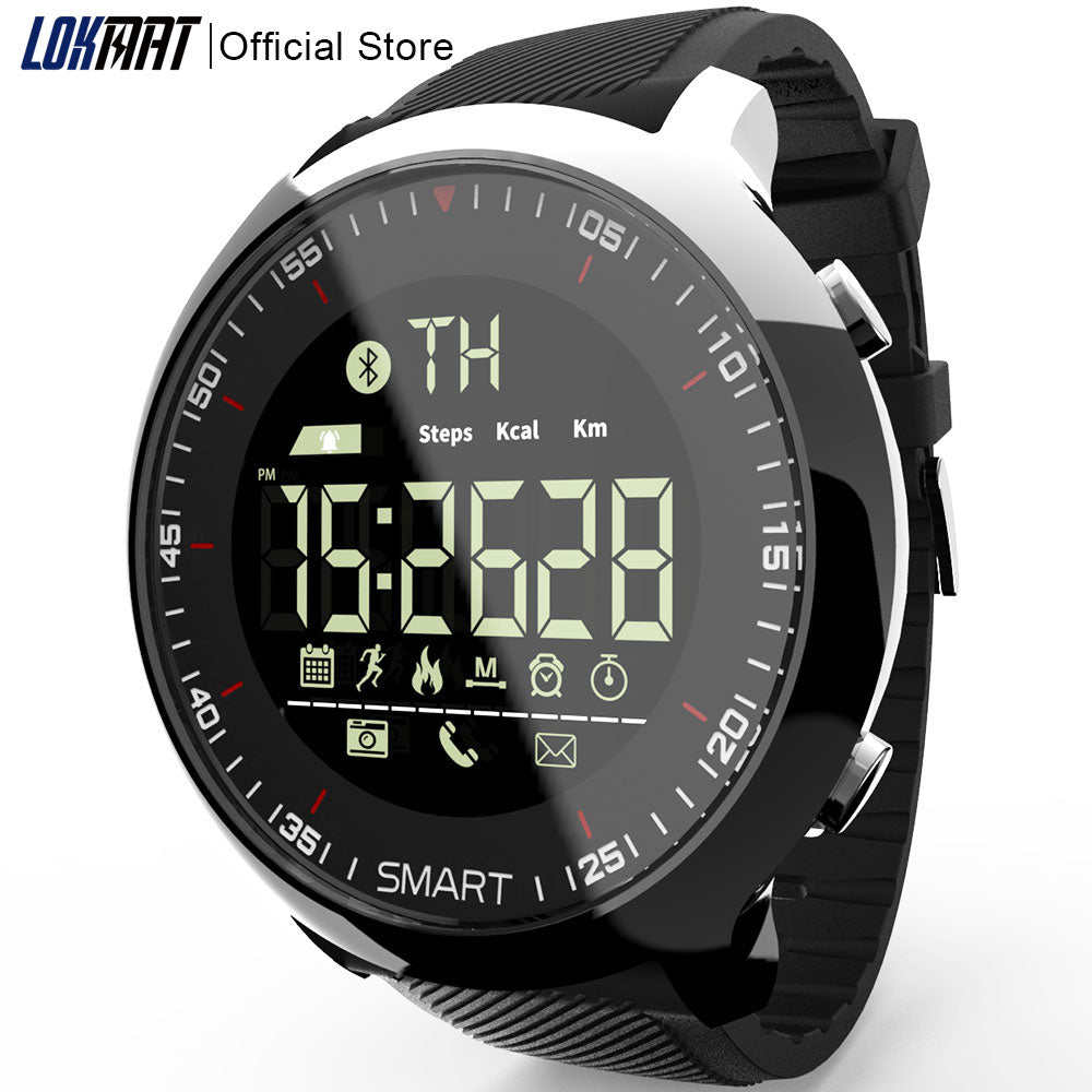 LOKMAT Smart Watch Sport Waterproof pedometers Message Reminder Bluetooth Outdoor swimming men smartwatch for ios Android phone - Tophatter Daily Deals