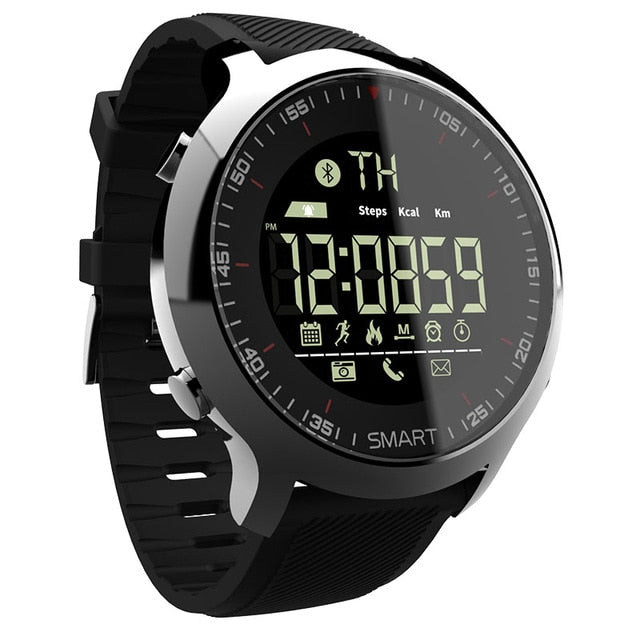 LOKMAT Smart Watch Sport Waterproof pedometers Message Reminder Bluetooth Outdoor swimming men smartwatch for ios Android phone black - Tophatter Daily Deals