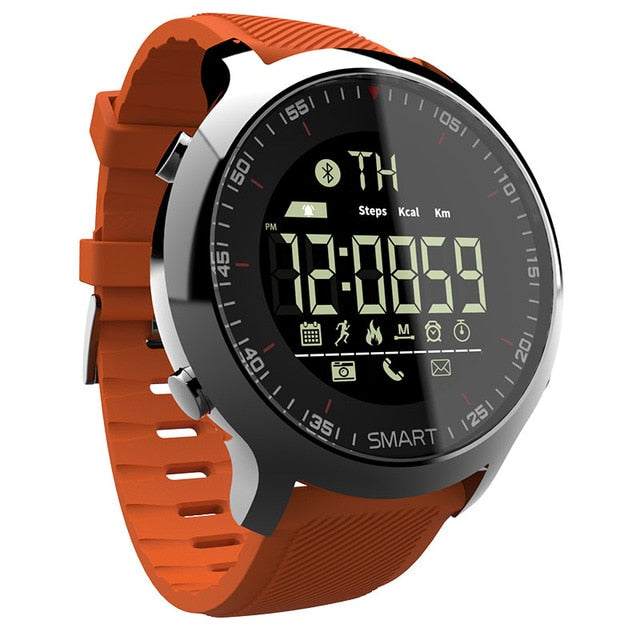 LOKMAT Smart Watch Sport Waterproof pedometers Message Reminder Bluetooth Outdoor swimming men smartwatch for ios Android phone orange - Tophatter Daily Deals