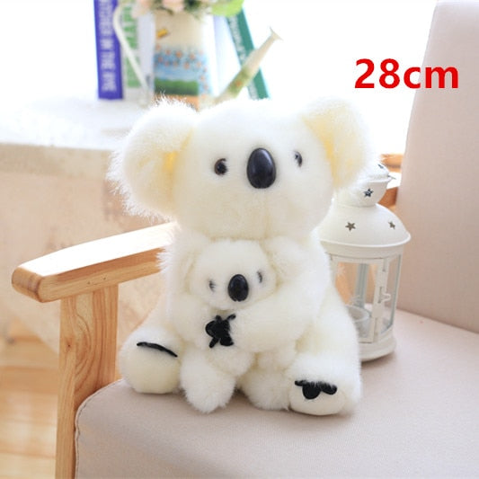 Giant Grey or White Koala Plush Toy White Mother & Kid - 28cm Animals - Tophatter Daily Deals
