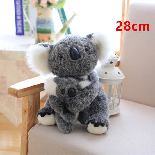 Giant Grey or White Koala Plush Toy Grey Mother & Kid - 28cm Animals - Tophatter Daily Deals
