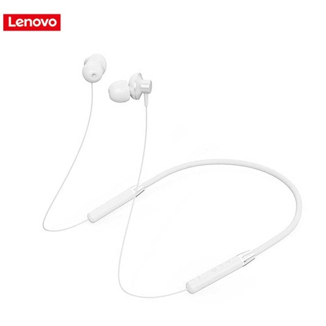Lenovo Wireless Bluetooth Earphone Headphones Magnetic Sports Running Headset Earplug Waterproof Sport Earphones Noise Canceling White - Tophatter Daily Deals