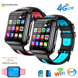 Smart GPS Wifi Location Student Kids Phone Watch Android System Clock App Install Bluetooth Remote Camera Smartwatch 4G SIM Card - Tophatter Daily Deals