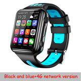 Smart GPS Wifi Location Student Kids Phone Watch Android System Clock App Install Bluetooth Remote Camera Smartwatch 4G SIM Card Black and blue4G - Tophatter Daily Deals
