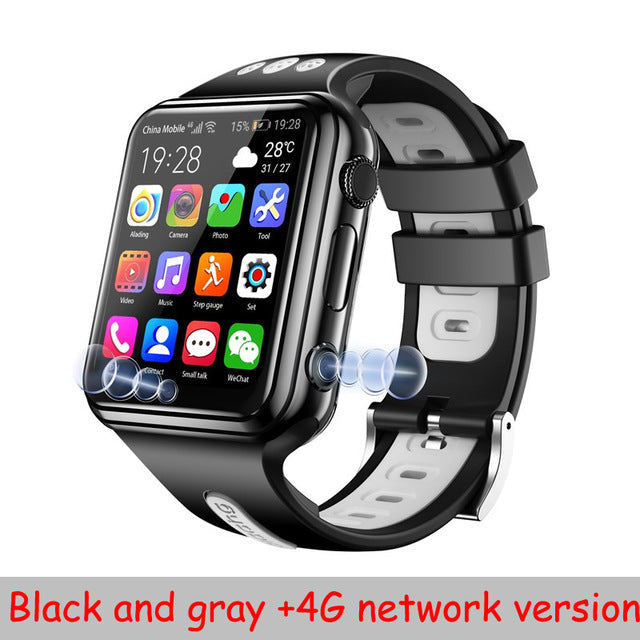 Smart GPS Wifi Location Student Kids Phone Watch Android System Clock App Install Bluetooth Remote Camera Smartwatch 4G SIM Card Black and Gray-4G - Tophatter Daily Deals