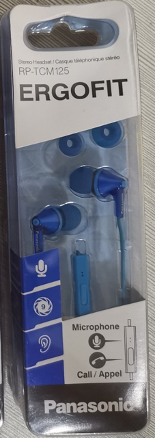 Original Panasonic RP-TCM125 In-Ear Earbuds Headsets Music Earphones 3.5mm Universal for Samsung Xiaomi huawei mobile phone blue - Tophatter Daily Deals