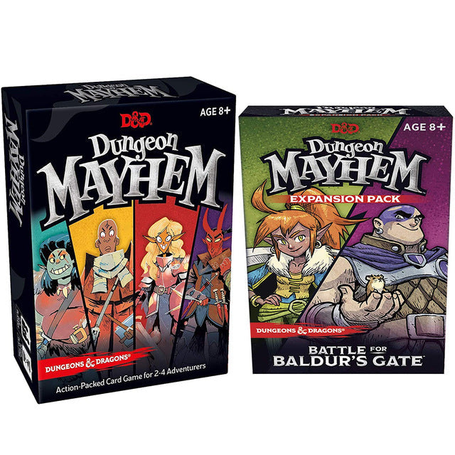Dungeones Mayhem Dungeonsing Dragons Card Game120 Cards Toy Entertainment Party Family Friends Battle for Baldurs Gate Board basic and expansion - Tophatter Daily Deals