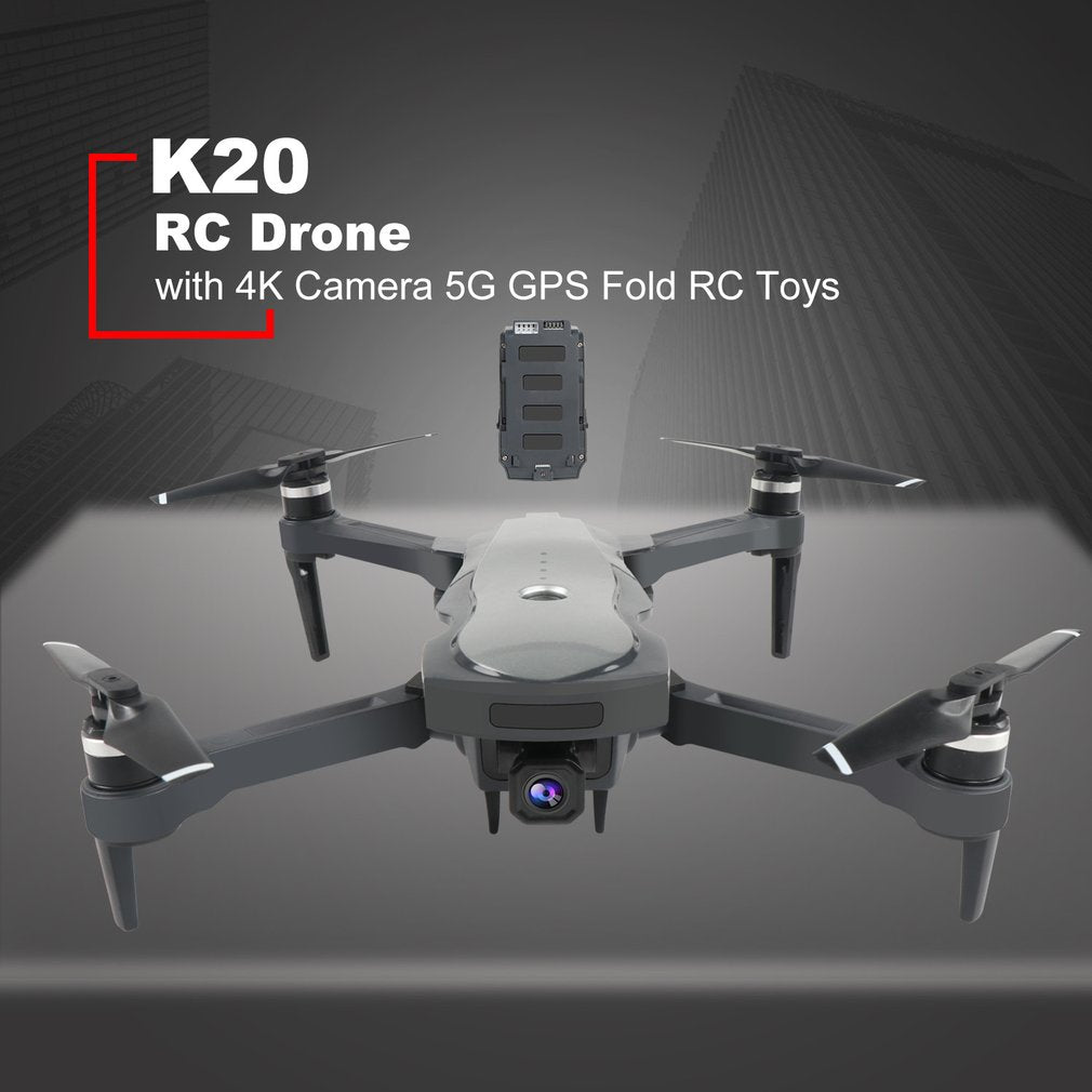 New Drone K20 Brushless Motor 5G GPS Drone With 4K HD Dual Camera Professional Foldable Quadcopter 1800M RC Distance Toy - Tophatter Daily Deals