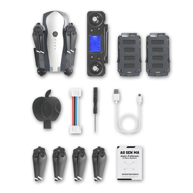 New Drone K20 Brushless Motor 5G GPS Drone With 4K HD Dual Camera Professional Foldable Quadcopter 1800M RC Distance Toy Gray 4K 2B CHINA - Tophatter Daily Deals