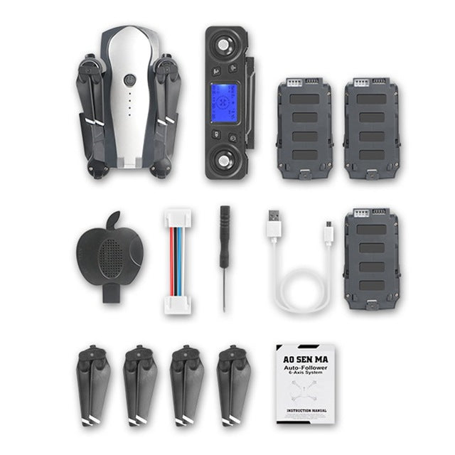 New Drone K20 Brushless Motor 5G GPS Drone With 4K HD Dual Camera Professional Foldable Quadcopter 1800M RC Distance Toy Gray 4K 3B CHINA - Tophatter Daily Deals