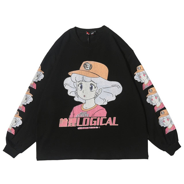 Oversized Sweatshirt Hoodie Creamy Mami Anime Black Anime - Tophatter Daily Deals