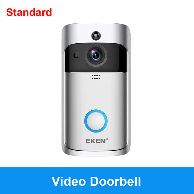 EKEN V5 Video Doorbell Smart Wireless WiFi Security Door Bell Visual Recording Home Monitor Night Vision Intercom door phone Standard - Tophatter Daily Deals