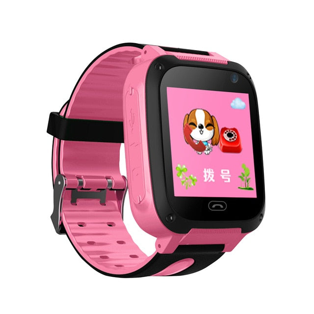 Kids Smartwatch gps watches blood pressure monitor SIM Card Call Tracker Child Camera SOS Anti-lost smart watches for children Violet - Tophatter Daily Deals