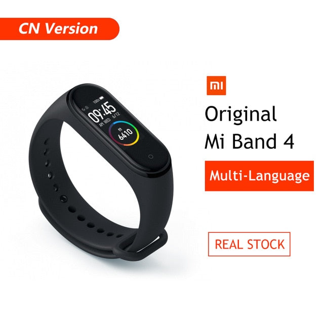 Global Version Xiaomi Mi Band 4 Smart Bracelet Miband 4 Multi language Fitness Wristband 50M 5ATM Waterproof Fitness Smartbrand CN Version Standard - Tophatter Daily Deals