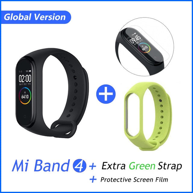 Global Version Xiaomi Mi Band 4 Smart Bracelet Miband 4 Multi language Fitness Wristband 50M 5ATM Waterproof Fitness Smartbrand GB Green Film - Tophatter Daily Deals