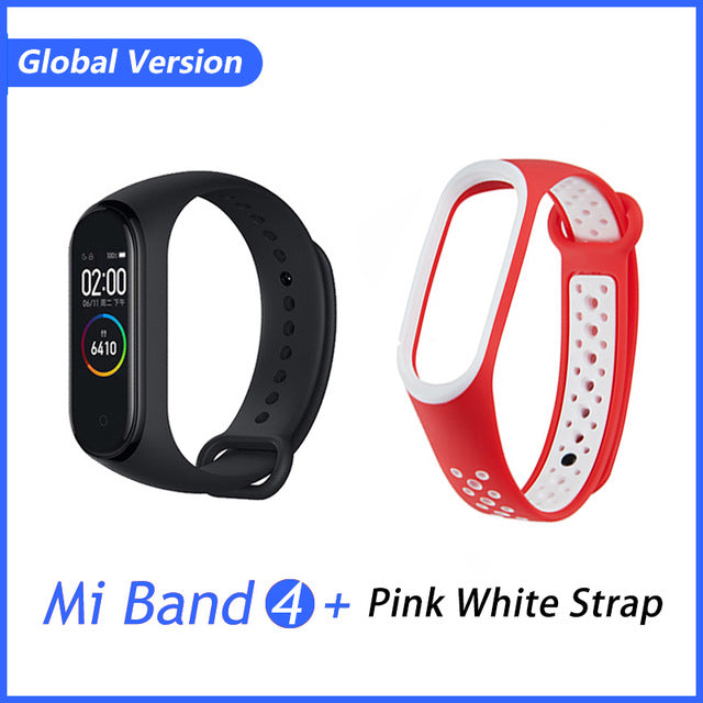 Global Version Xiaomi Mi Band 4 Smart Bracelet Miband 4 Multi language Fitness Wristband 50M 5ATM Waterproof Fitness Smartbrand GB Red White - Tophatter Daily Deals
