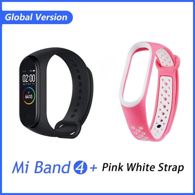 Global Version Xiaomi Mi Band 4 Smart Bracelet Miband 4 Multi language Fitness Wristband 50M 5ATM Waterproof Fitness Smartbrand GB Pink White - Tophatter Daily Deals