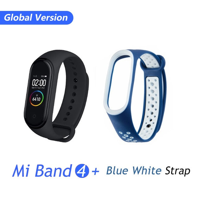 Global Version Xiaomi Mi Band 4 Smart Bracelet Miband 4 Multi language Fitness Wristband 50M 5ATM Waterproof Fitness Smartbrand GB Blue White - Tophatter Daily Deals