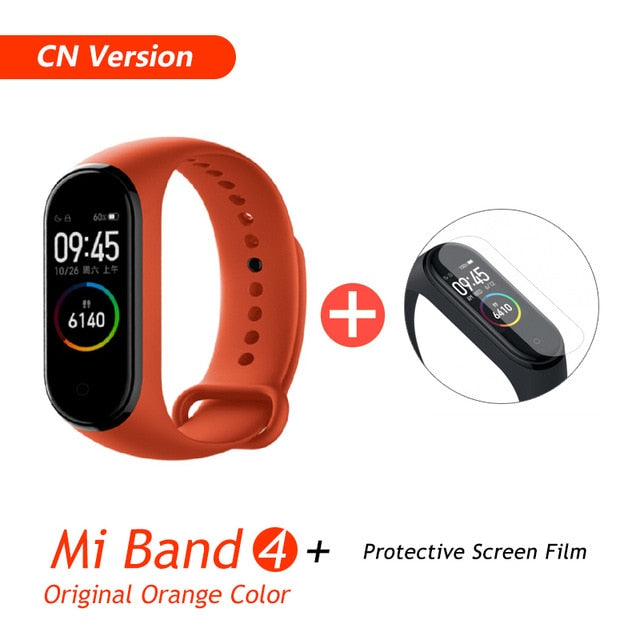 Global Version Xiaomi Mi Band 4 Smart Bracelet Miband 4 Multi language Fitness Wristband 50M 5ATM Waterproof Fitness Smartbrand CN Orange Add Film - Tophatter Daily Deals