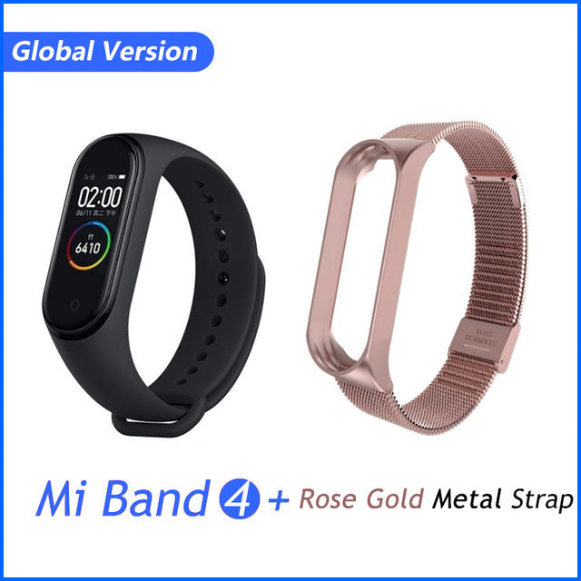 Global Version Xiaomi Mi Band 4 Smart Bracelet Miband 4 Multi language Fitness Wristband 50M 5ATM Waterproof Fitness Smartbrand GB Rose Gold Metal - Tophatter Daily Deals