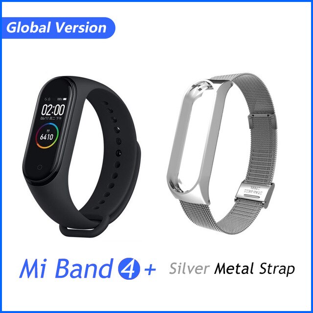 Global Version Xiaomi Mi Band 4 Smart Bracelet Miband 4 Multi language Fitness Wristband 50M 5ATM Waterproof Fitness Smartbrand GB Sliver Metal - Tophatter Daily Deals