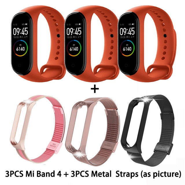 Global Version Xiaomi Mi Band 4 Smart Bracelet Miband 4 Multi language Fitness Wristband 50M 5ATM Waterproof Fitness Smartbrand 3PCS Band add 3 M. 2 - Tophatter Daily Deals