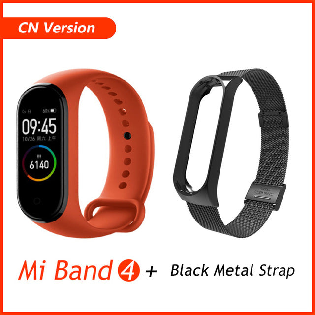 Global Version Xiaomi Mi Band 4 Smart Bracelet Miband 4 Multi language Fitness Wristband 50M 5ATM Waterproof Fitness Smartbrand CN Orange Black M. - Tophatter Daily Deals