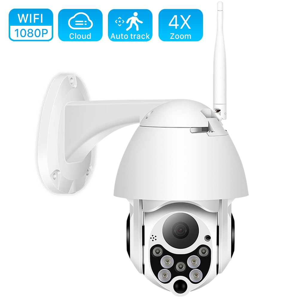 1080P PTZ IP Camera Wifi Outdoor Speed Dome Wireless Wifi Security Camera Pan Tilt 4X Digital Zoom 2MP Network CCTV Surveillance - Tophatter Daily Deals