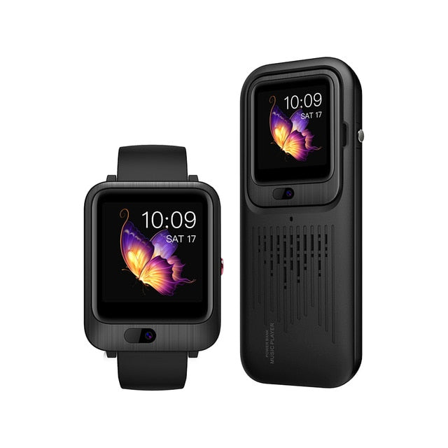 LEMFO LEM11 4G Smart Watch Android 7.1 3GB 32GB Video Call With 1200mah Power Bank Wireless Bluetooth Speaker Strap Replaceable Black - Tophatter Daily Deals