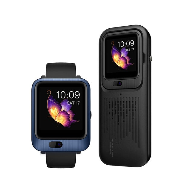 LEMFO LEM11 4G Smart Watch Android 7.1 3GB 32GB Video Call With 1200mah Power Bank Wireless Bluetooth Speaker Strap Replaceable Blue - Tophatter Daily Deals