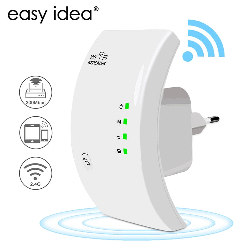 EASYIDEA Wireless WIFI Repeater 300Mbps Wifi Extender Long Range Wi fi Signal Amplifier Wi-fi Booster Access Point Wlan Repiter - Tophatter Daily Deals
