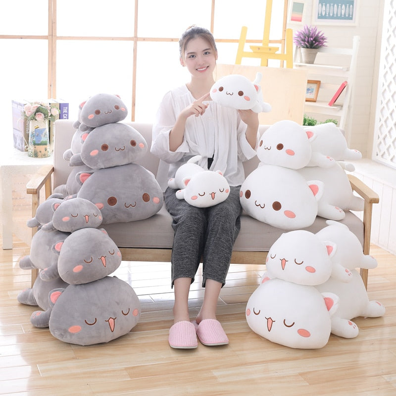 Laying Down Cat Plush Emoji Expressions Animals - Tophatter Daily Deals