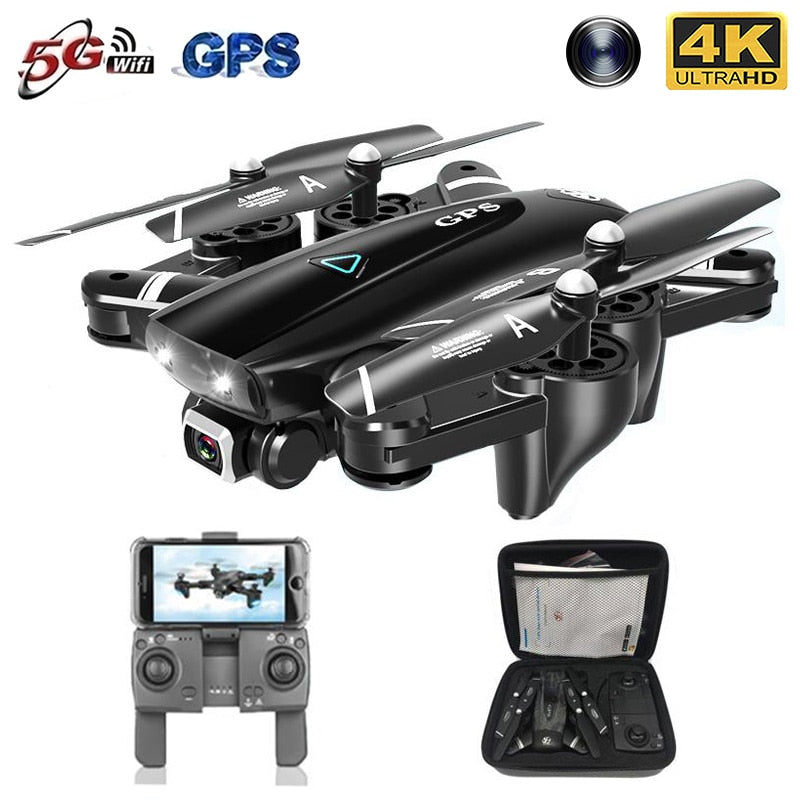 2020 New GPS Drone With Camera 5G WIFI FPV RC Foldable Quadcopter Drone 4K Off-Point Flying Gesture Photos Video Helicopter Toy - Tophatter Daily Deals
