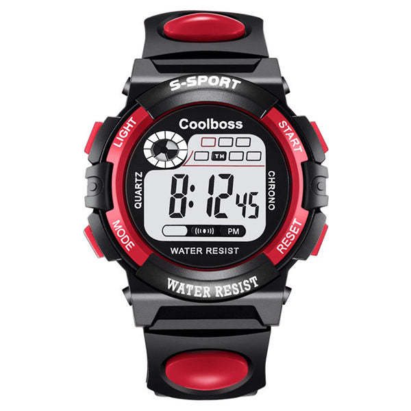 Children Watch Sport Kids Watches Silicone Strap Waterproof LED Digital Watch For Kid Children Student Girl Boy Wristwatch Clock Red - Tophatter Daily Deals
