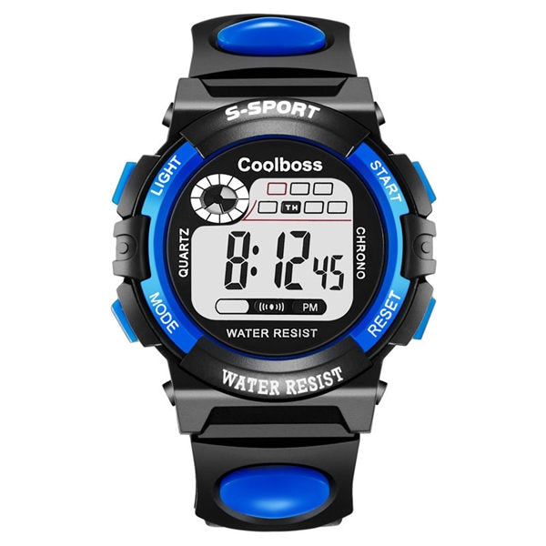 Children Watch Sport Kids Watches Silicone Strap Waterproof LED Digital Watch For Kid Children Student Girl Boy Wristwatch Clock Blue - Tophatter Daily Deals